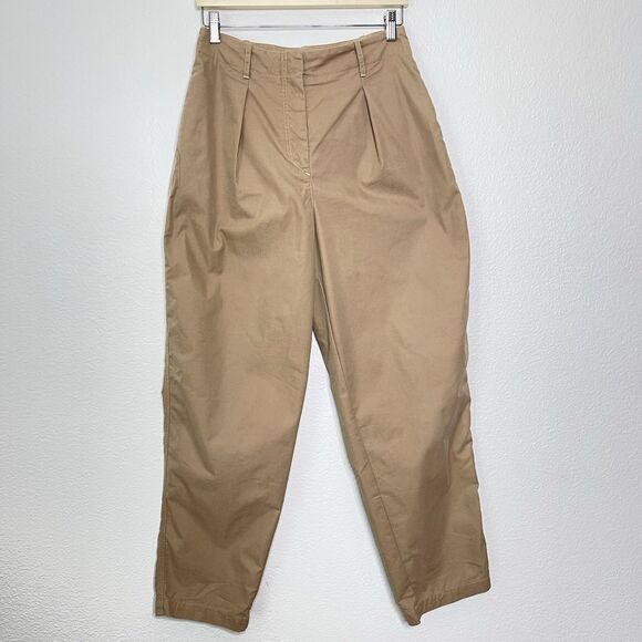 Wilfred Free Pants - Aritzia Wilfred Free Barrel Leg Trouser Pants Size 8 Khaki Pleated Carpenter